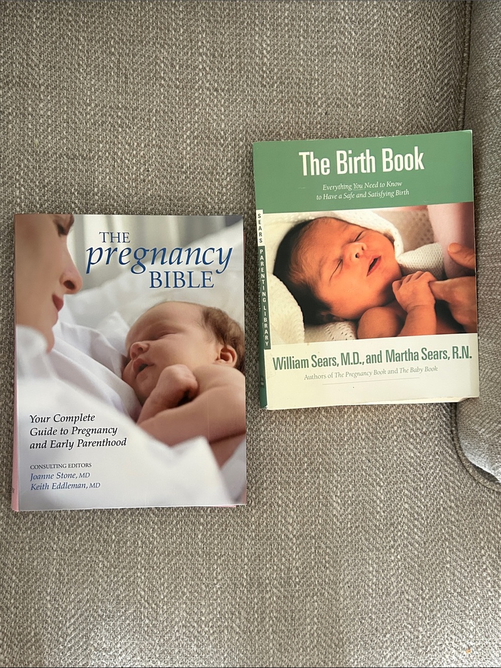 Bundle of The Pregnancy Bible & The Birth Book - Baby Care Guides (White, Green)